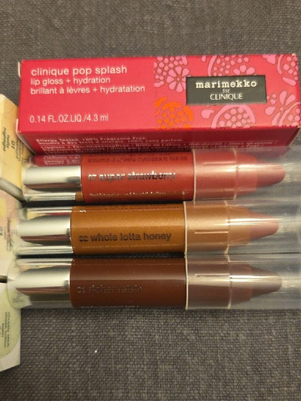 Clinique Chubby Stick Cream Cheek Bundle (6) + Lip Gloss Sealed/NIB